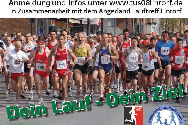 Startschuss des 11. Citylauf Lintorf mit zahlreichen Läufern auf der Strecke in einer urbanen Umgebung.