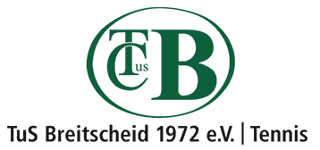 Logo des TuS Breitscheid 1972 e.V. mit den Buchstaben T, u, B in gr&uuml;n und schwarzer Schrift darunter.