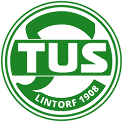 Logo des TuS Lintorf 1908 mit grünem Kreis, weißen Buchstaben und Jahrgang.