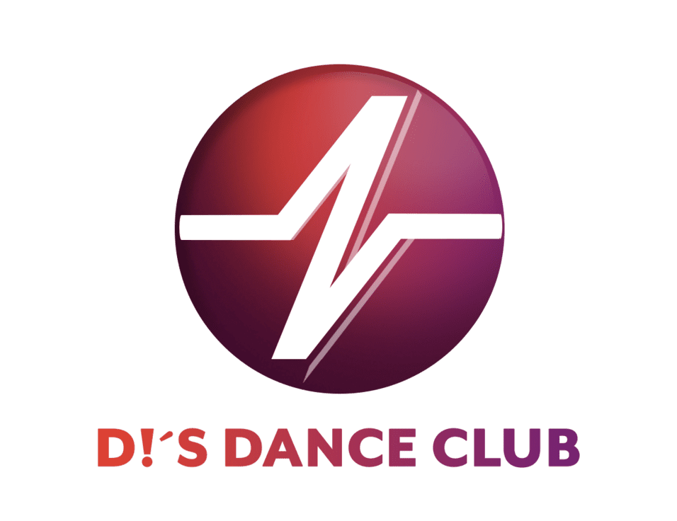 Logo von Di's Dance Club mit einem pulsierenden Symbol in einem lila Kreis und dem Schriftzug darunter.